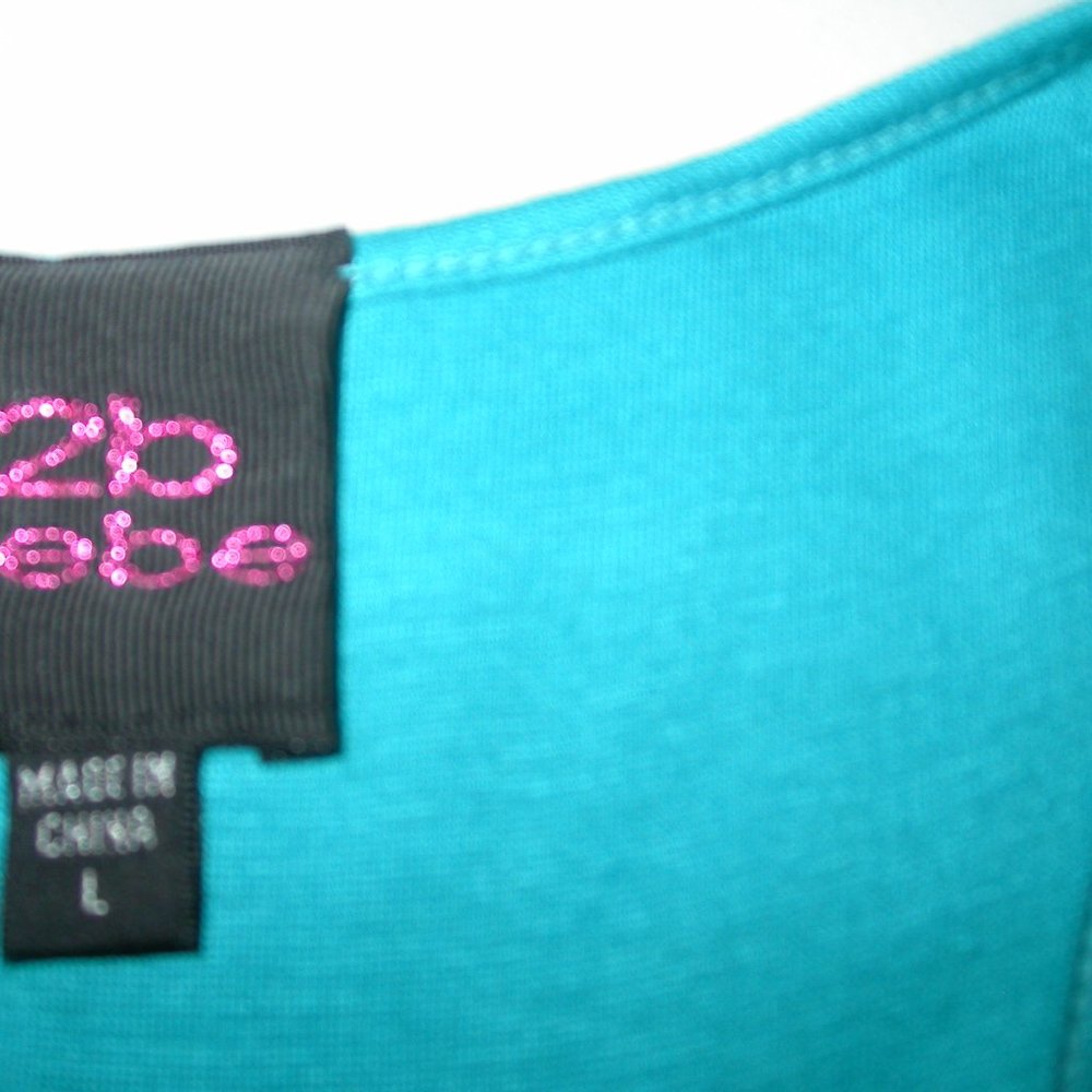 Draped Turquoise Top - Picture 4 of 6